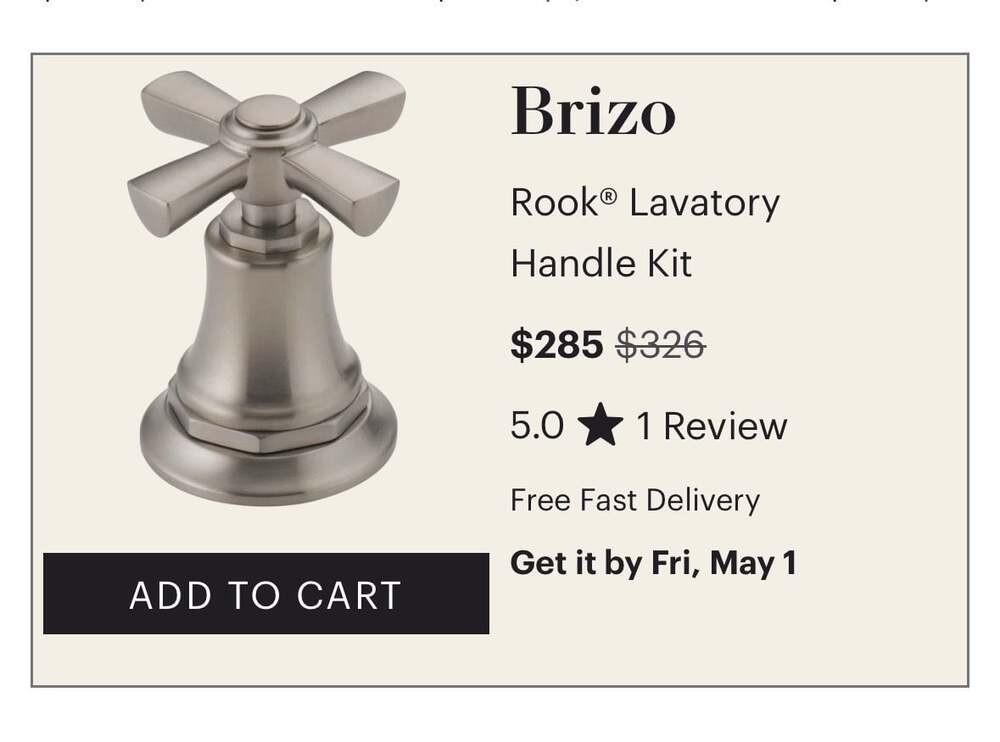 Brizo Rook Lavatory Handle Kit - Picture 4 of 4